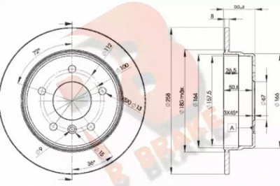 R BRAKE 78rbd22113 -  Тормозной диск